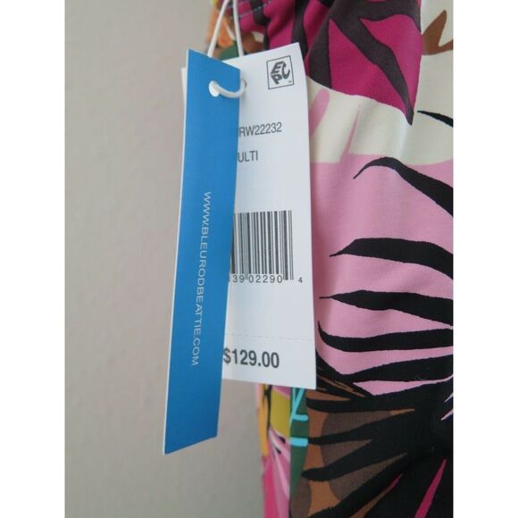 Bleu Rod Beattie Women's Sz 12 Multicolor Run Wild Lace Down 1-Pc Swimsuit $129+ - Picture 7 of 7